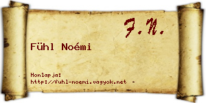 Fühl Noémi névjegykártya